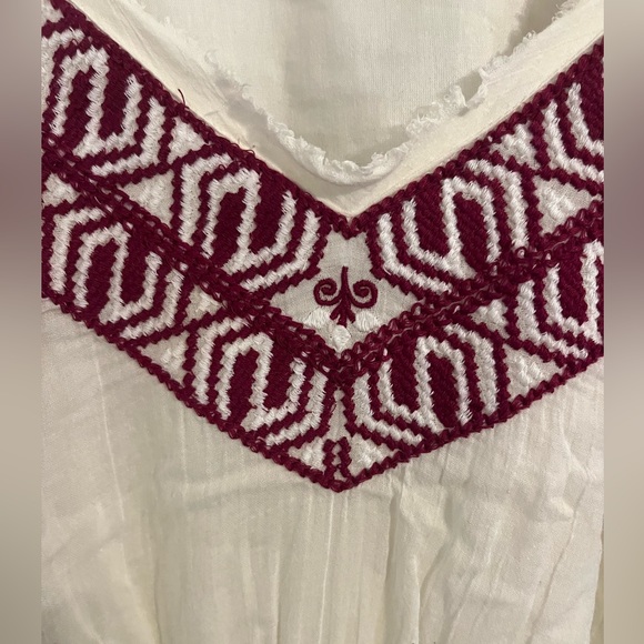 Free People Neo Folk Sz M midi dress peasant embroidered flowy - Picture 10 of 13